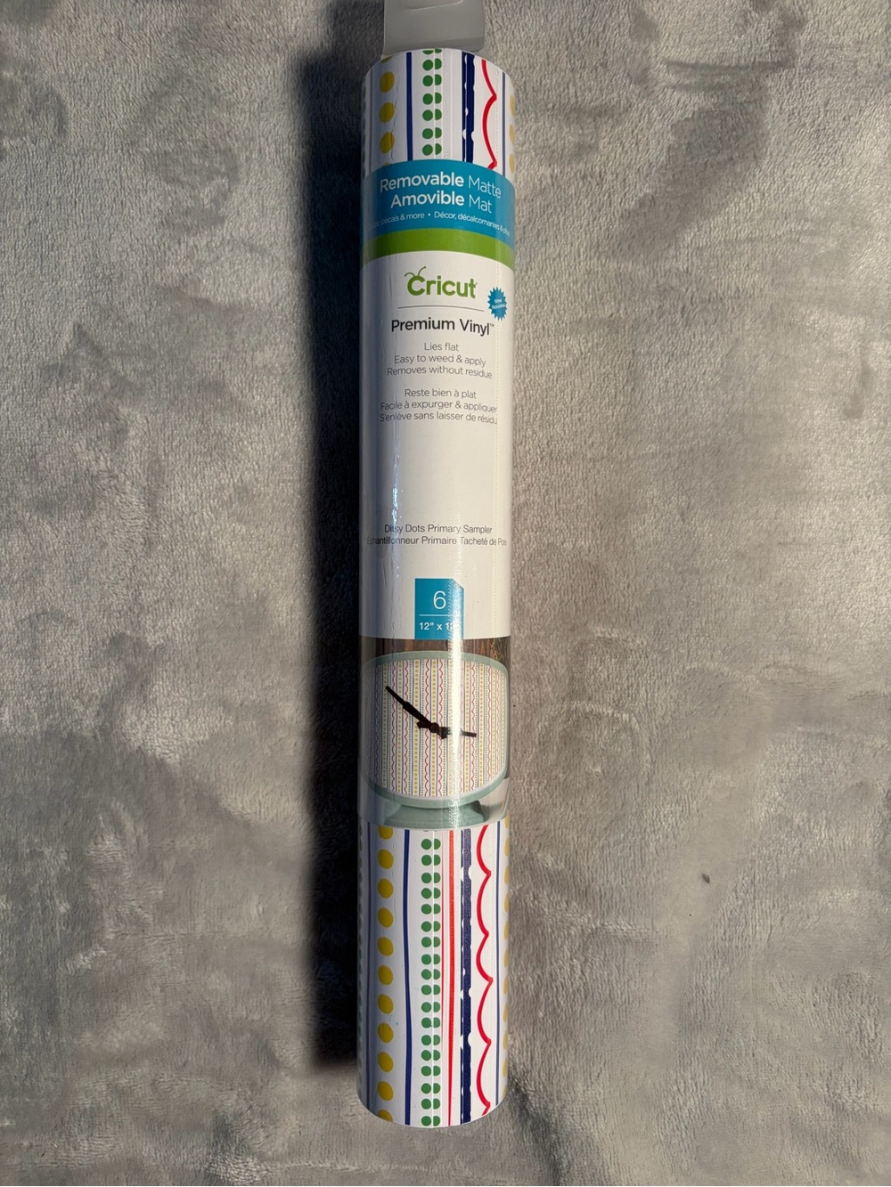 Ditsy dot primary sampler Cricut vinyl